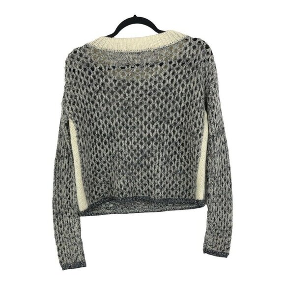 Chelsea & Violet Womens Size XS Open Knit Metallic Pullover Sweater - Picture 3 of 4